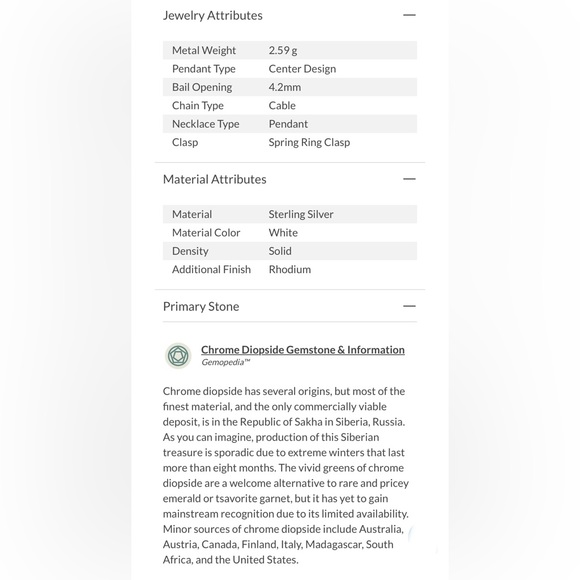 Green Chrome Diopside Cat Pendant w/ Chain 1.59ctw - Picture 8 of 10